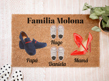 Cargar imagen en el visor de la galería, Felpudo Personalizado Fibra de Coco Mocasines Familia 4