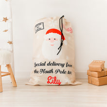 Charger l'image dans la galerie, Sac de Père Noël personnalisé pour les cadeaux de Noël